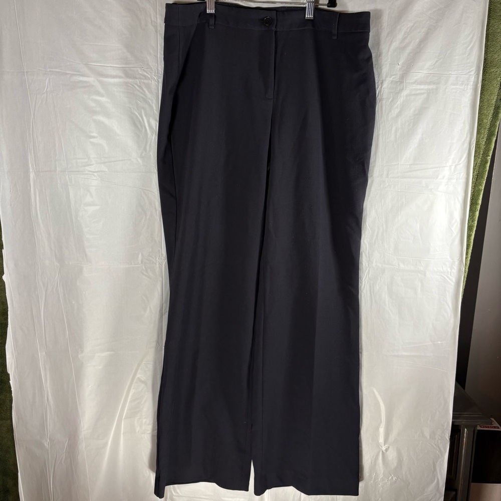 Talbots‎ Womens Dress Pants Sz 12 Curvy Fit Straight Leg Navy Blue Career Work